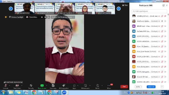 Guru Penggerak Provinsi Aceh dan BGP Aceh Gelar Silaturahmi Virtual Bersama BPMP Aceh dan Dinas Pendidikan Aceh