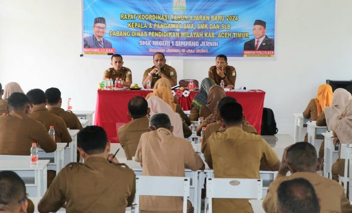 50 Kepala SMA, SMK, SLB Aceh Timur Gelar Raker di Sekolah Terpencil