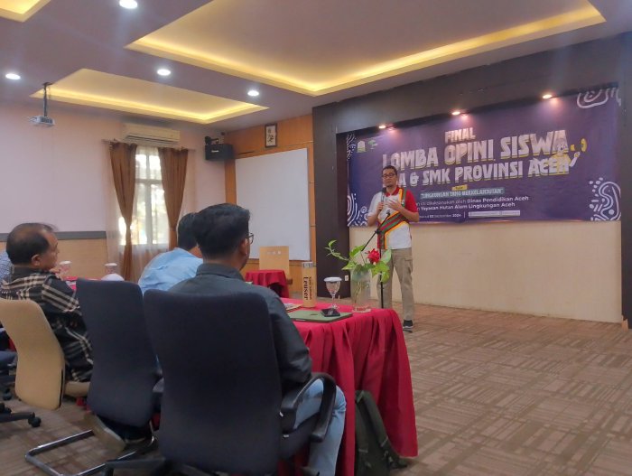 Final Lomba Opini Siswa Aceh Dibuka: Marthunis Serukan Pentingnya Literasi dan Kepedulian Lingkungan