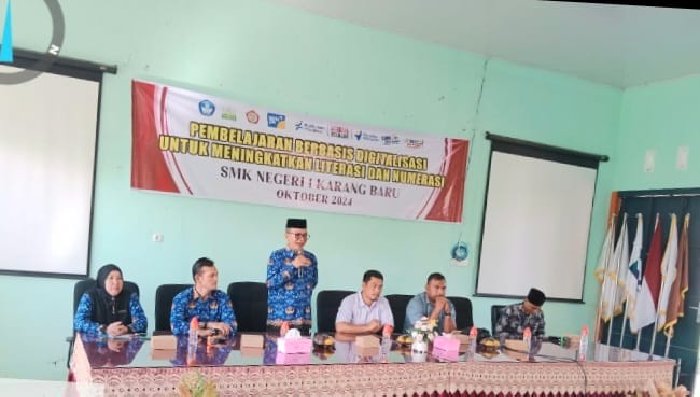 Tingkatkan Literasi dan Numerasi, Puluhan Guru SMKN 1 Karang Baru Dilatih Rancang Pembelajaran Digital